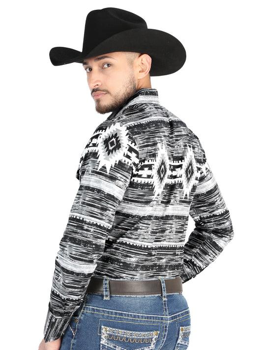 El General - Camisa informal de manga larga - Gris 44488