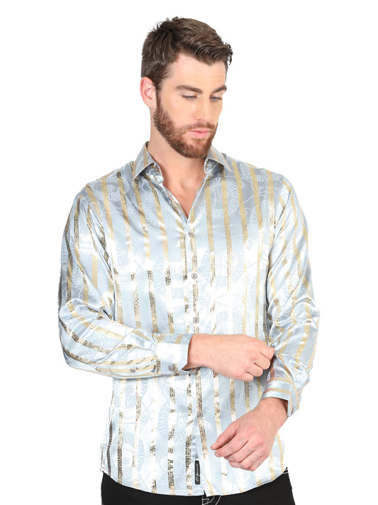 Camisa informal de manga larga El General Grey/Gold 44578