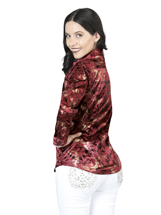 Camisa de manga larga informal General Burgundy 44595