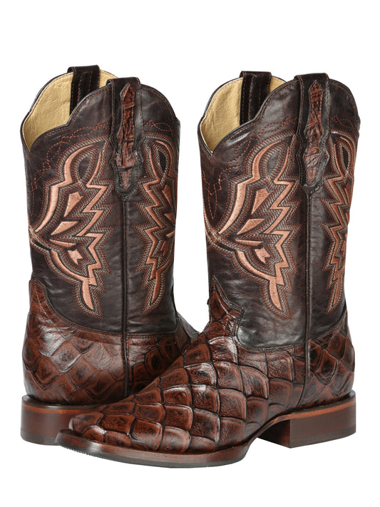 Bota Rodeo El General - Imitación Pirarucú - Marrón 44664