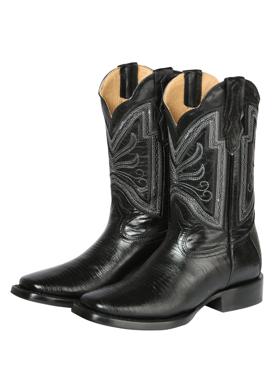 El General Men's Rodeo Boot - Imitation Lizard - Black 44666