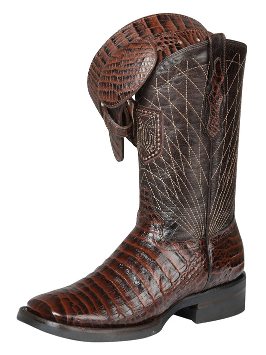 El General Rodeo - Botas de piel de cocodrilo estampada - Marrón 44672