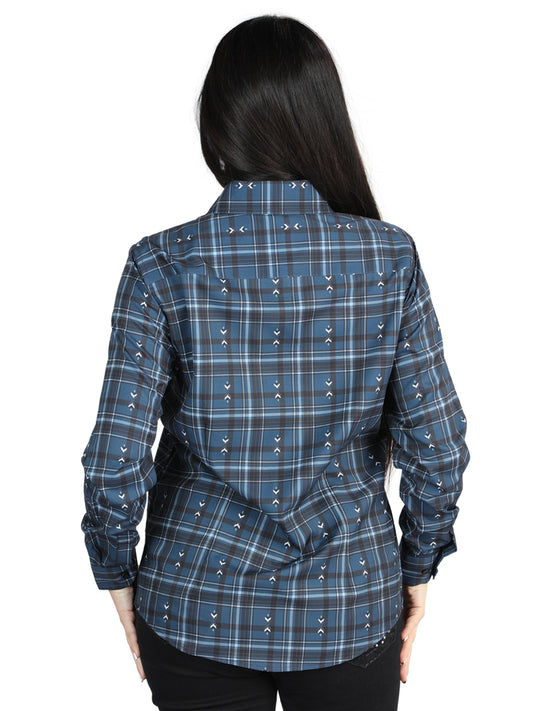 El General - Camisa informal de manga larga - Gris/Blanco 44723