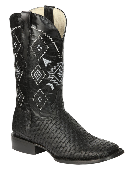 Botas de Rodeo Negras Locas Petatillo para Hombre El General 44884