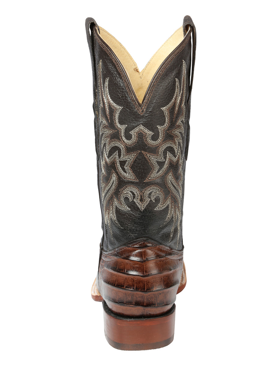 El Señor de los Cielos Men’s Rodeo Boot - Imitation Caiman Belly  Leather - Brown

 44937