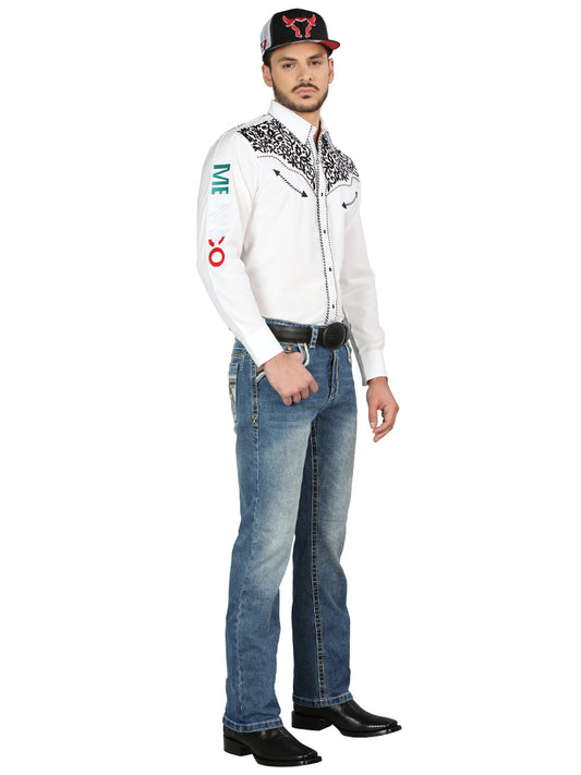 Pantalones vaqueros Centenario Bootcut - Azul Medio 44965