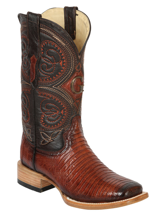 Botas de Vaquero El General de Piel de Lagarto Exótico para Hombre - Cognac 45071
