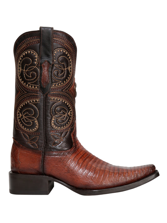 Botas Vaqueras de Hombre de Piel Exótica de Lagarto El General - Coñac 45074