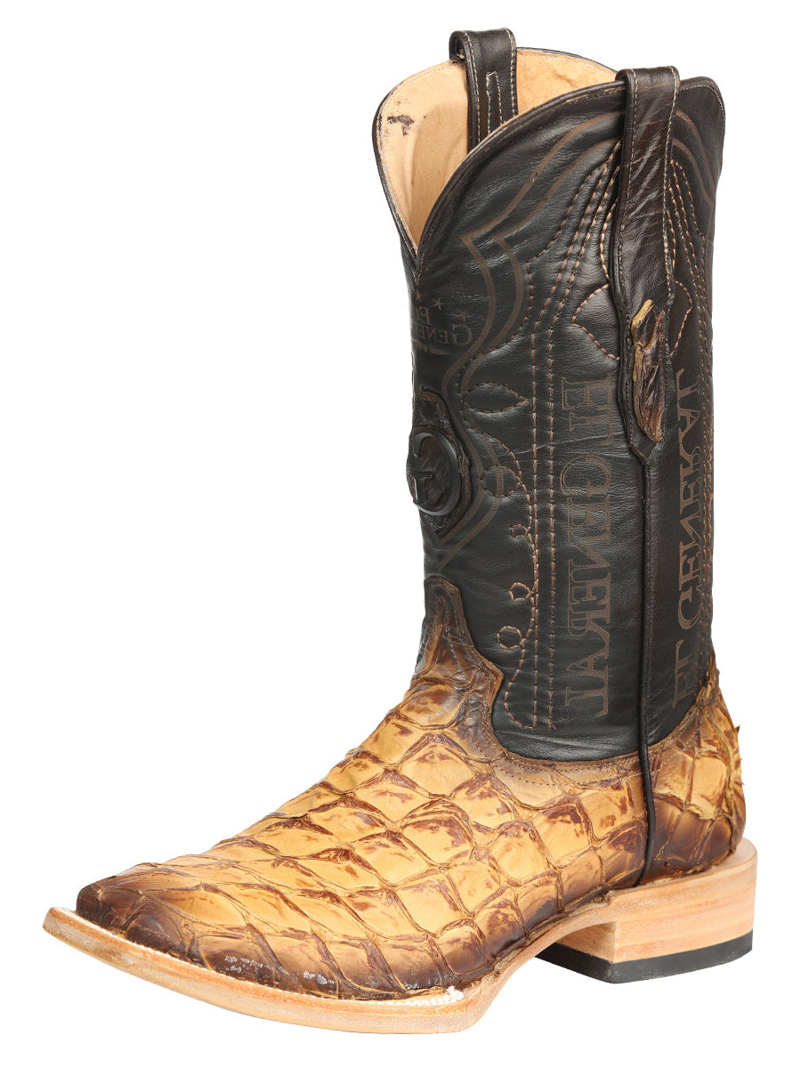 El General Men's Exotic Monster Fish Rodeo Cowboy Boots - Orix  45086
