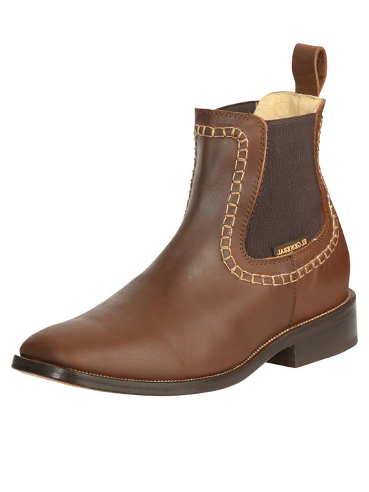 El General Men’s Leather Ankle Boots - Brown 45421