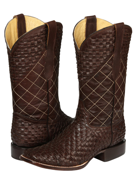 Botas de rodeo para hombre El General de cuero Petatillo - Marrón 45440
