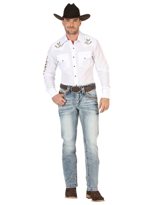 Pantalones vaqueros de corte bota Centenario Premium para hombre - Azul oscuro 45530
