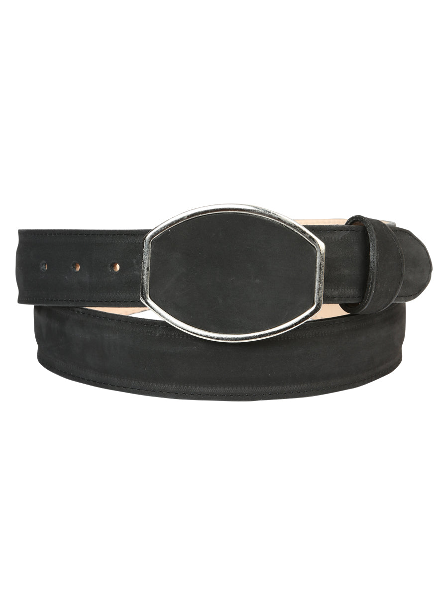 El General Men’s Western Nubuck Black Belt 45575