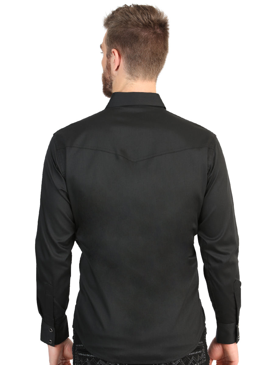 El General Men’s Long Sleeve Western Shirt - Black Stretch
  45612