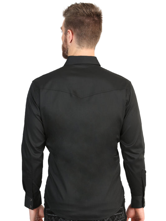 Camisa Western de Manga Larga para Hombre El General - Negra Elástica
  45612