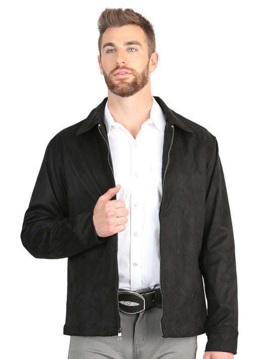 El General Men’s Suede Jacket - Black 45648
