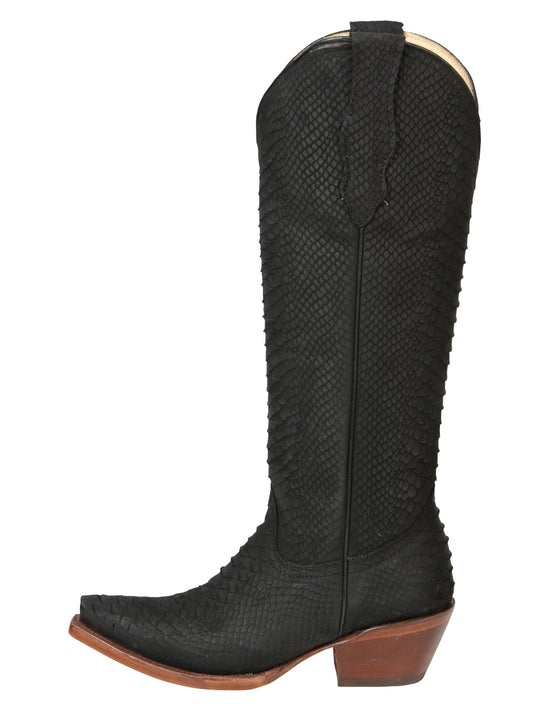 Botas Vaqueras El General para Mujer Estampado Pitón - Negro 45791