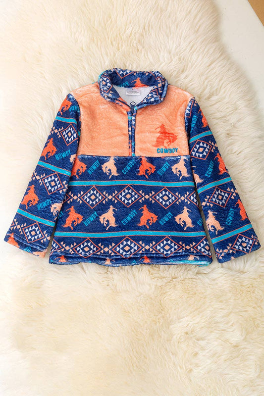 Sudadera con estampado de jinete "Howdy". TPB50514 JEAN