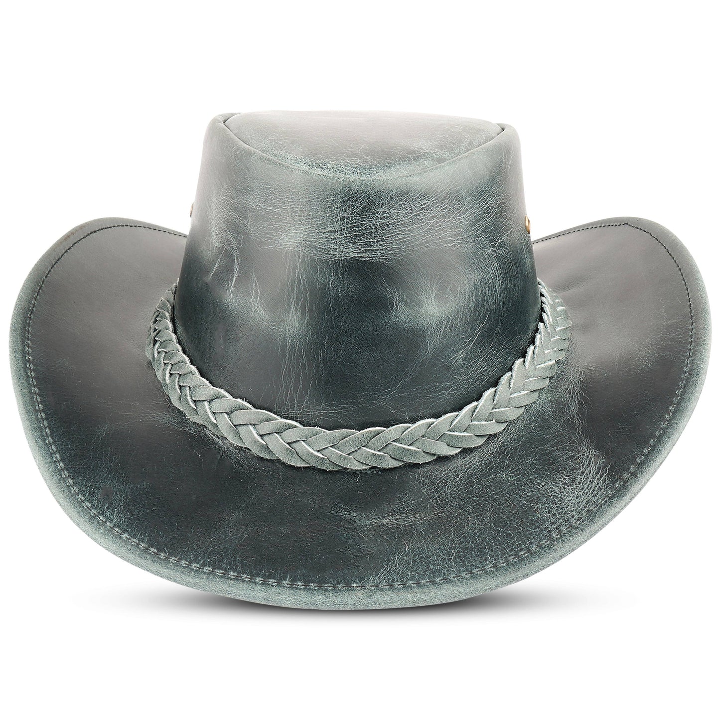 Sombrero Vaquero de Cuero Marrón para Hombre y Mujer.