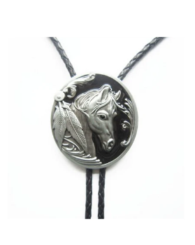 Country Western Horse Cowboy Bolo Tie Necklace