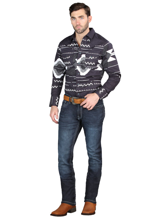 Pantalones de mezclilla ajustados El Norteño en azul oscuro 126635