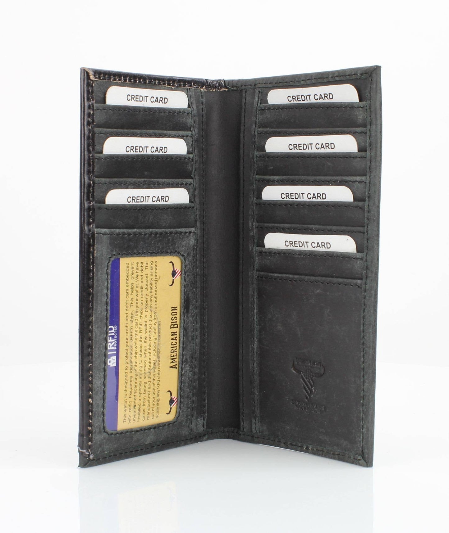 Oil Pull Up Tooled Side Kneeling Cowboy Wallet ABW027 KLCW