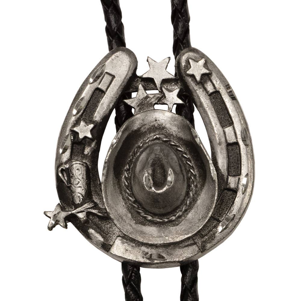 Made in the USA - Horseshoe Bolo Tie with Hat