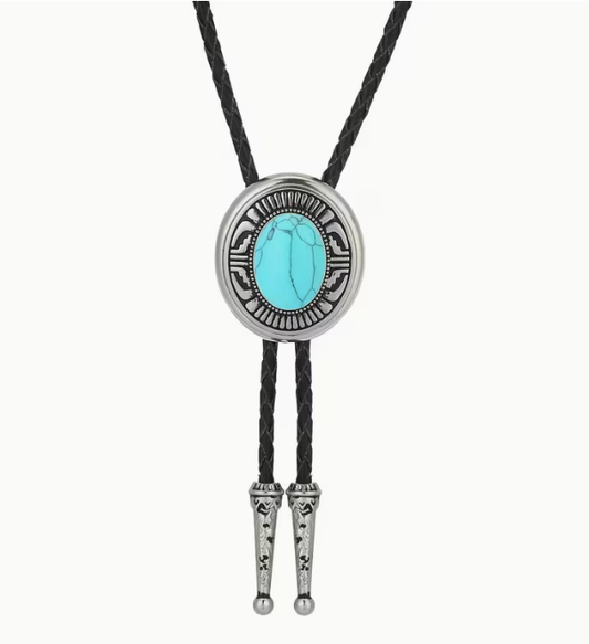 Collar vaquero bolo turquesa occidental