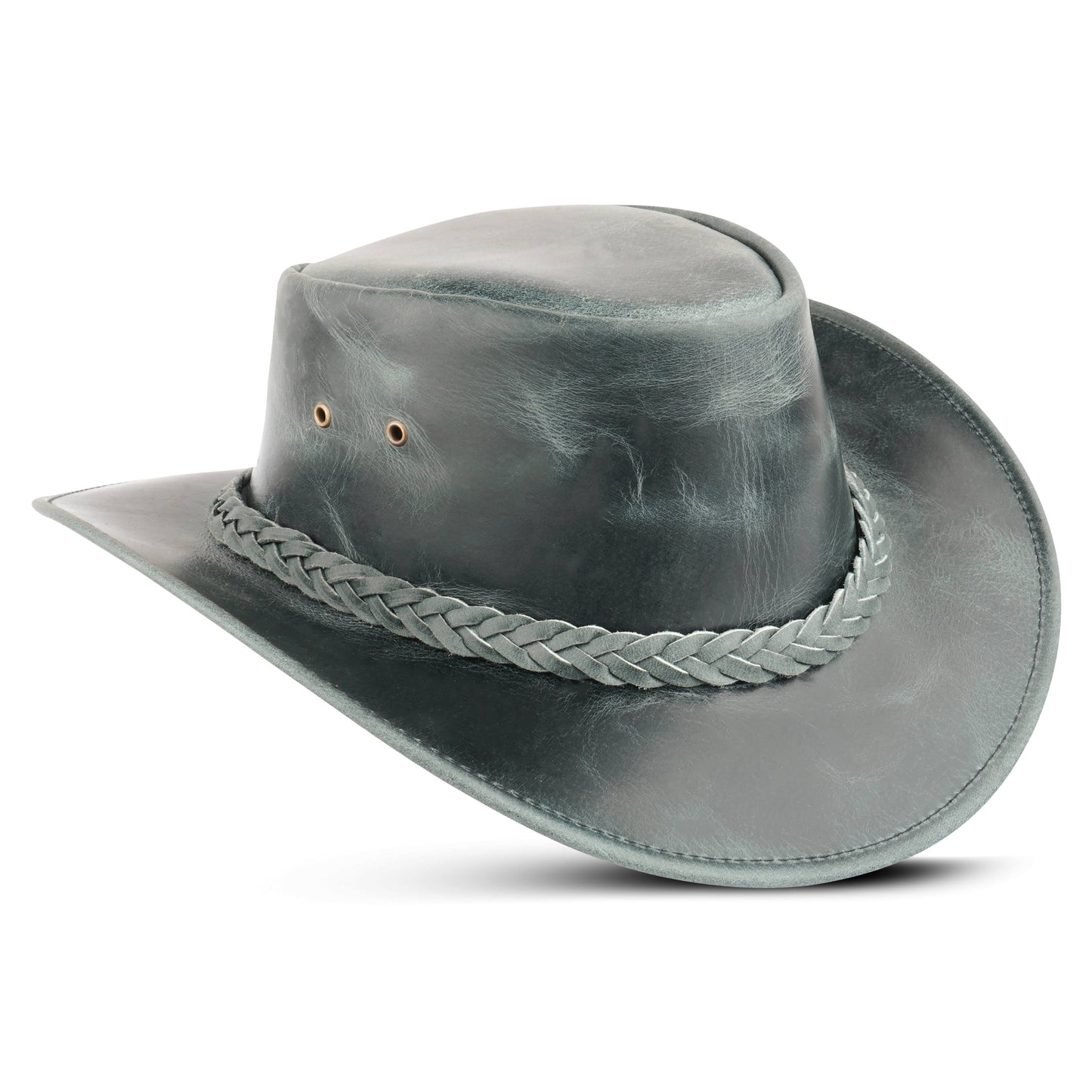 Sombrero Vaquero de Cuero Marrón para Hombre y Mujer.