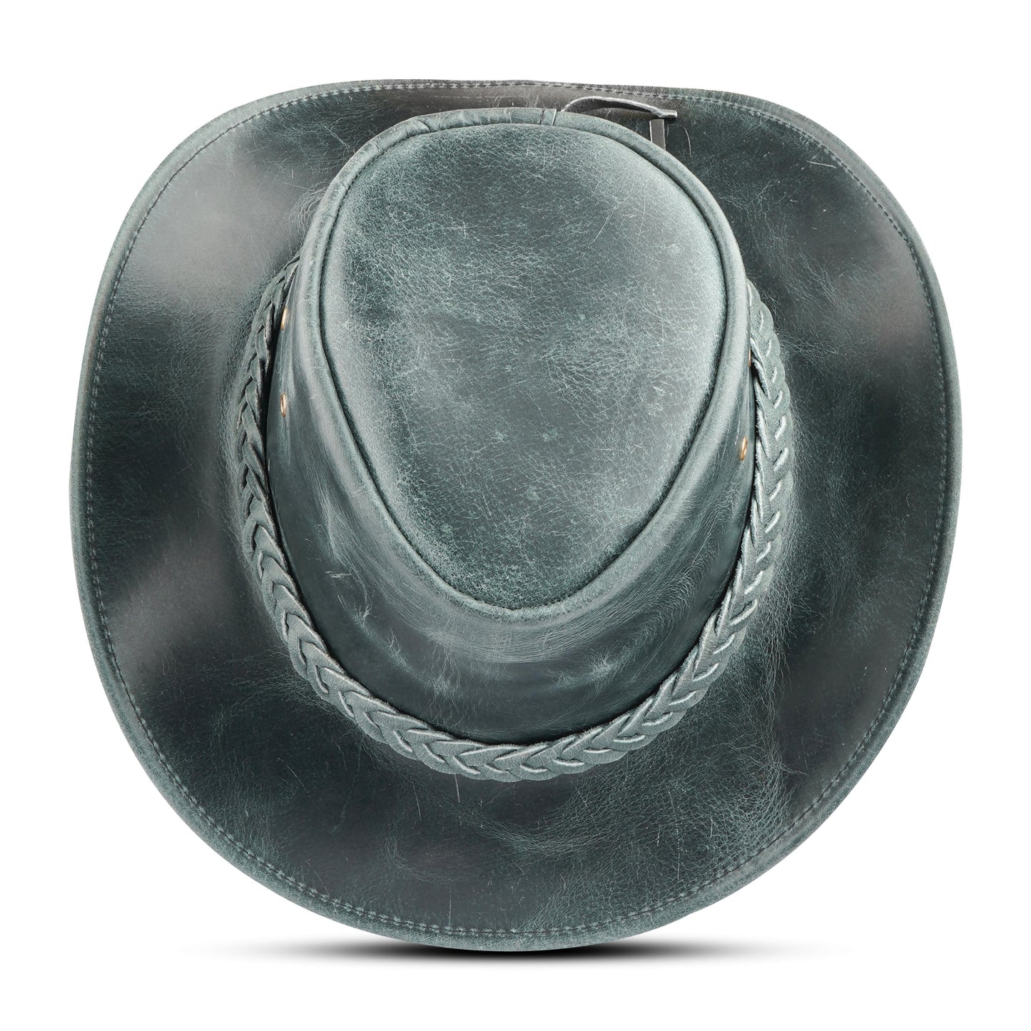 Sombrero Vaquero de Cuero Marrón para Hombre y Mujer.