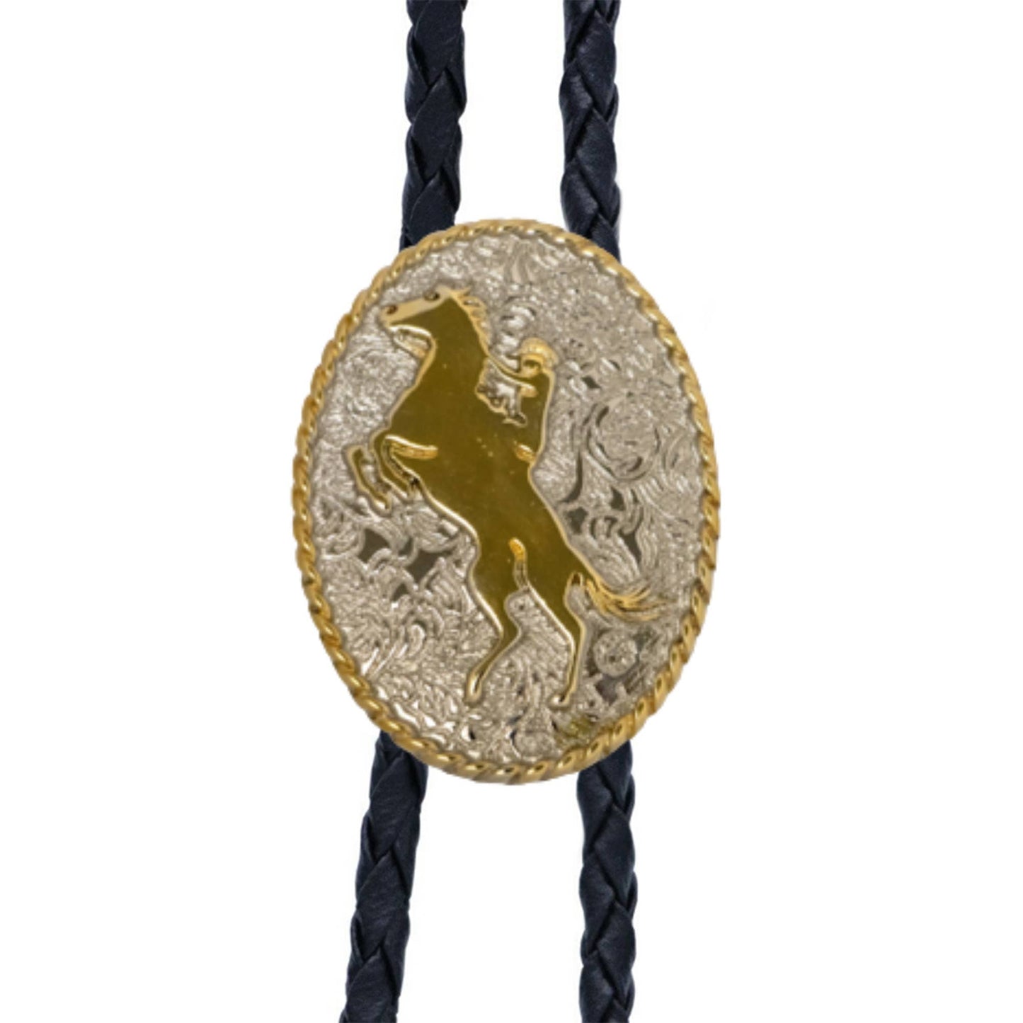 Western Silver & Gold Bolo Tie