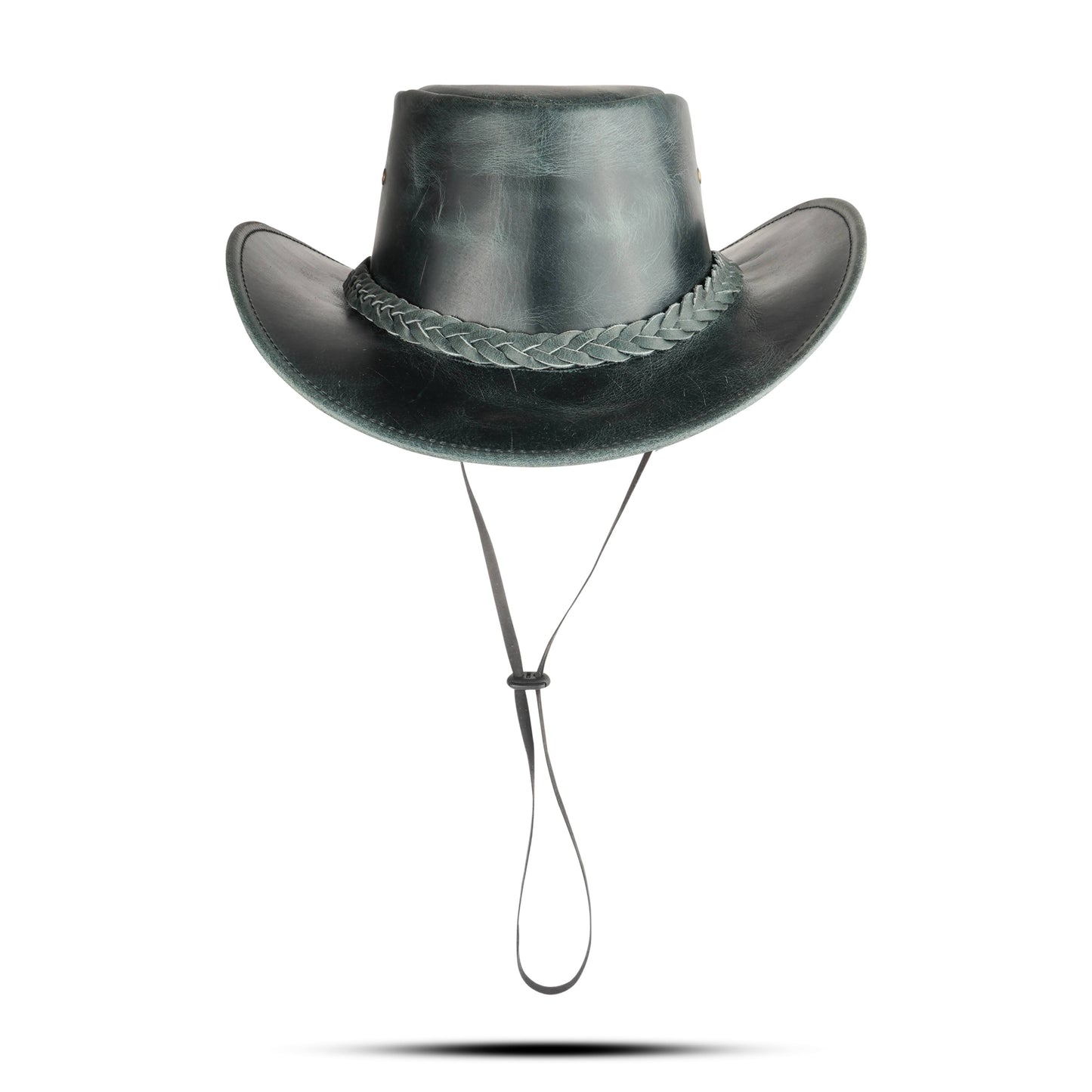 Sombrero Vaquero de Cuero Marrón para Hombre y Mujer.