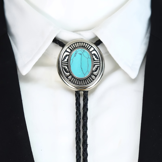Collar vaquero bolo turquesa occidental