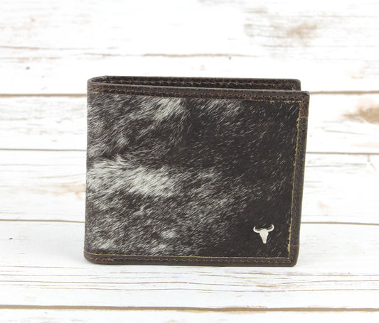 Billetera de hombre de cuero con pelo, con acabado Splash AB W01 Splash