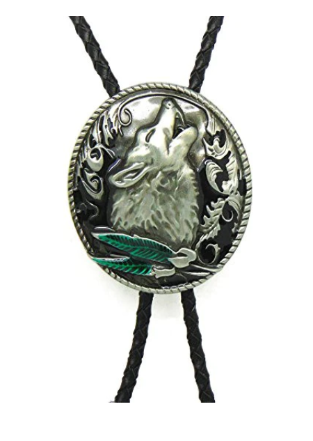 Collar de corbata bolo vaquera carmesí